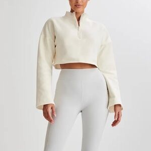 Meshki | Dempsey Zip Flared Jumper - Bone